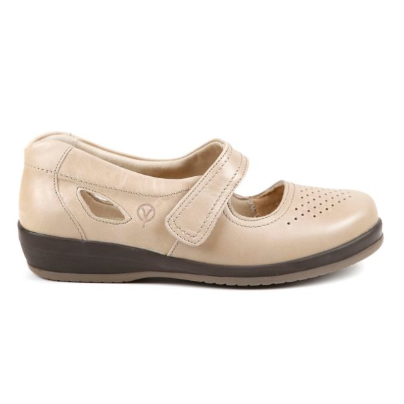 Farlow - Women's Extra Wide Adjustable Fastening Leather Shoe