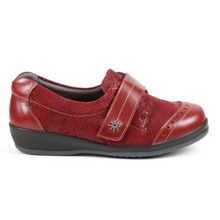 Load image into Gallery viewer, Fenwick - Women&#39;s Extra Wide Fit With Extra Long Strap Fastening Leather Shoe
