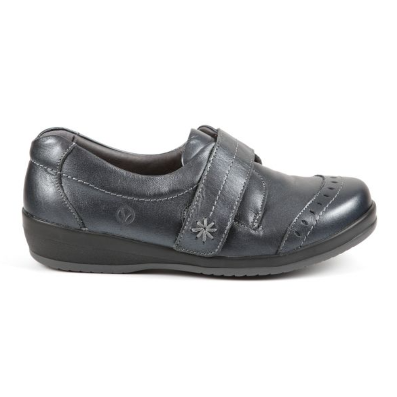 Fenwick - Women's Extra Wide Fit With Extra Long Strap Fastening Leather Shoe