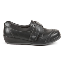 Load image into Gallery viewer, Fenwick - Women&#39;s Extra Wide Fit With Extra Long Strap Fastening Leather Shoe
