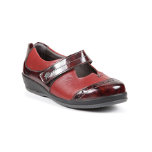 Load image into Gallery viewer, Filton - Women&#39;s Extra Wide Width &amp; Extra Long Strap Fastening Two Tone Leather Shoe
