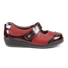 Load image into Gallery viewer, Filton - Women&#39;s Extra Wide Width &amp; Extra Long Strap Fastening Two Tone Leather Shoe
