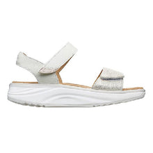 Load image into Gallery viewer, Flores Wide Fit Women&#39;s Double Velcro Strap Fastening Leather Sandal
