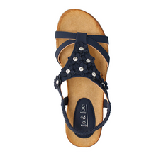 Load image into Gallery viewer, Naples Standard Fit Women&#39;s Floral Detail Strappy Sandal
