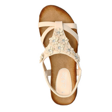 Load image into Gallery viewer, Naples Standard Fit Women&#39;s Floral Detail Strappy Sandal
