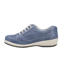 Load image into Gallery viewer, Marge 23 Extra Wide Women&#39;s Leather Lace &amp; Zip Fastening Flat Shoe
