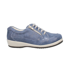 Load image into Gallery viewer, Marge 23 Extra Wide Women&#39;s Leather Lace &amp; Zip Fastening Flat Shoe
