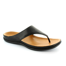 Load image into Gallery viewer, Maui Standard Fit Women&#39;s Leather Toe Post Flat Slip On Sandal
