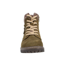 Load image into Gallery viewer, Melodie22 Wide Fit Women&#39;s Knitted Trim Lace Up Suede Boot
