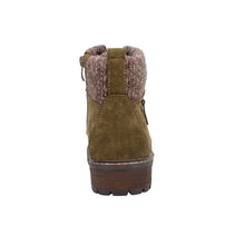 Load image into Gallery viewer, Melodie22 Wide Fit Women&#39;s Knitted Trim Lace Up Suede Boot
