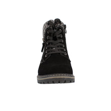 Load image into Gallery viewer, Melodie22 Wide Fit Women&#39;s Knitted Trim Lace Up Suede Boot
