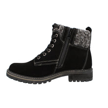 Load image into Gallery viewer, Melodie22 Wide Fit Women&#39;s Knitted Trim Lace Up Suede Boot
