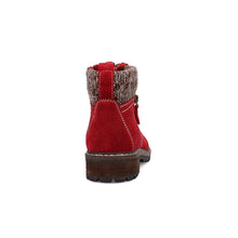Load image into Gallery viewer, Melodie22 Wide Fit Women&#39;s Knitted Trim Lace Up Suede Boot

