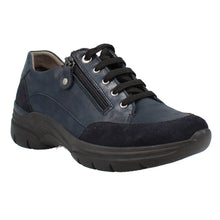 Load image into Gallery viewer, Peggy Wide Fit Women&#39;s Leather - Nubuck Mix Zip &amp; Lace Up Sport Style Casual Shoe
