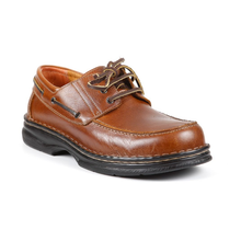 Load image into Gallery viewer, Percy - Extra Wide Fit Men&#39;s Lace Up Leather Flat Deck Shoe
