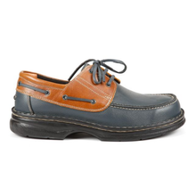 Load image into Gallery viewer, Percy - Extra Wide Fit Men&#39;s Lace Up Leather Flat Deck Shoe
