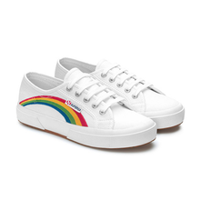 Load image into Gallery viewer, 2750 Rainbow Embroidered Standard Fit Women&#39;s Canvas Trainer
