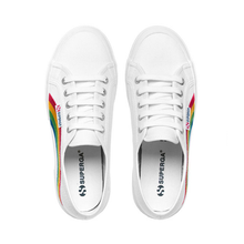 Load image into Gallery viewer, 2750 Rainbow Embroidered Standard Fit Women&#39;s Canvas Trainer
