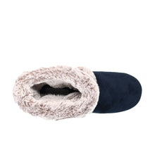 Load image into Gallery viewer, Selina Wide Fit Women&#39;s Slip On Faux Fur Trim Boot Slipper
