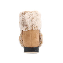 Load image into Gallery viewer, Selina Wide Fit Women&#39;s Slip On Faux Fur Trim Boot Slipper
