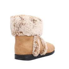 Load image into Gallery viewer, Selina Wide Fit Women&#39;s Slip On Faux Fur Trim Boot Slipper
