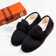 Load image into Gallery viewer, Sam - Unisex Extra Wide Velvet Finish With Adjustable Fastening, Non-Slip, Slipper
