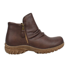 Load image into Gallery viewer, Steff Standard Fit Women&#39;s Sythentic Zip Fastening Chunky Sole Ankle Boot
