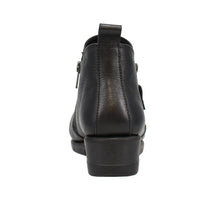 Load image into Gallery viewer, Stonnall22 Wide Fit Women&#39;s Inner &amp; Outer Zip Fastening Mid Wedge Leather Ankle Boot
