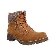 Load image into Gallery viewer, Melodie22 Wide Fit Women&#39;s Knitted Trim Lace Up Suede Boot
