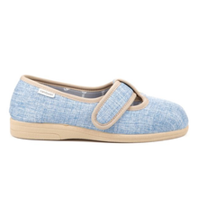 Load image into Gallery viewer, Tracy - Women&#39;s Extra Wide Lightweight Twin Strap Touch Fastening Flat Shoe
