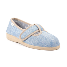 Load image into Gallery viewer, Tracy - Women&#39;s Extra Wide Lightweight Twin Strap Touch Fastening Flat Shoe
