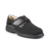 Load image into Gallery viewer, Travis - Men&#39;s Extra Wide Single Strap Touch Fastening Flat Leather Shoe
